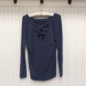 Athleta Modal Sweatshirt with Criss-Cross Back